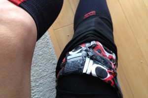Ice packs on TR's knee