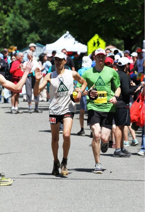 Picture of Yassine Diboun and pacer at Western States 100