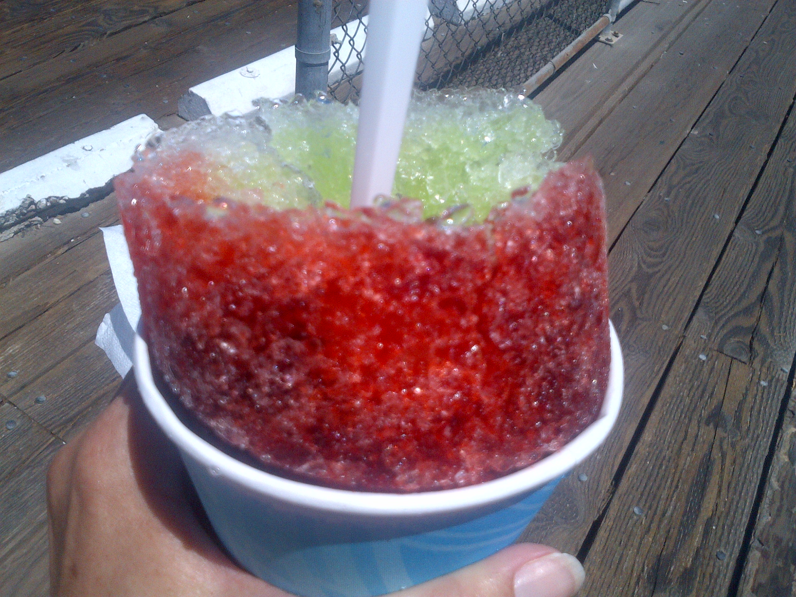 Picture of snow cone from Carilyn Johnson
