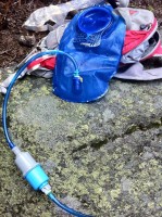 Camelback water bladder with ceramic in-line filter is an option, which will compliment the UD WASP for extreme long runs