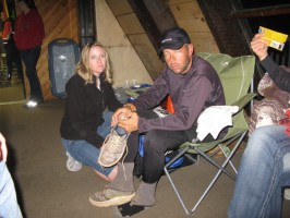 Scott's sub-30 hour finish at the 2011 Wasatch 100 was lost in this chair. He'll be the first to admit it.