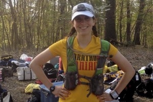 picture of rebecca schaefer with the UltrAspire Alpha pack