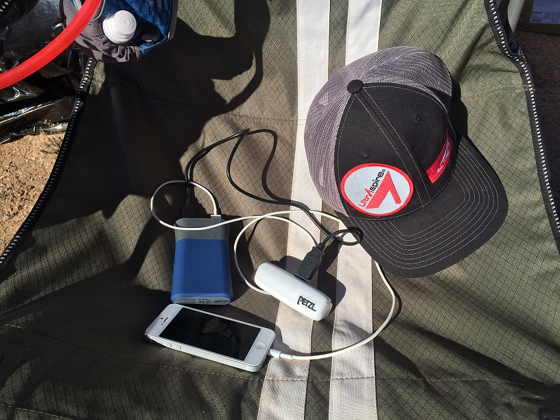iFrogs 9000mAh charging multiple devices on the trail